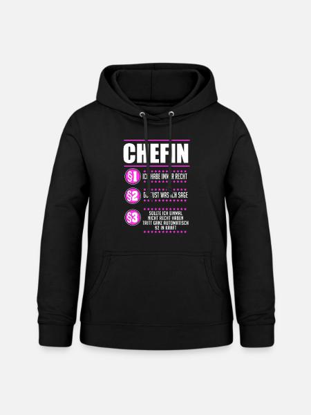 Chefin Chef Vorgesetzte Geschenk - Frauen Hoodie - Schwarz