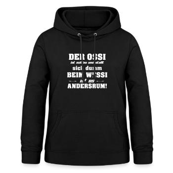 Ostdeutschland Ossi Ostdeutscher Geschenk - Frauen Hoodie - Schwarz - Vorne - AI Model Female 172 light (172cm)
