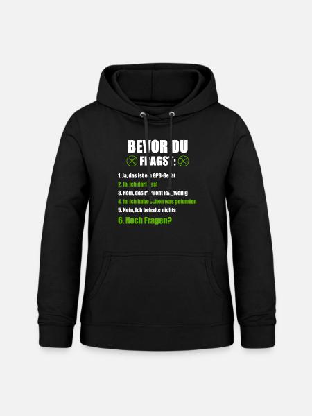 Geocaching Geocacher GPS Geschenk - Frauen Hoodie - Schwarz