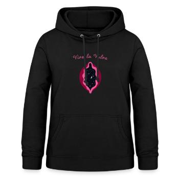 Vulva Vagina Scheide Feminismus Frau Emanzipation - Frauen Hoodie - Schwarz - Vorne - AI Model Female 172 light (172cm)