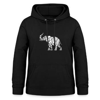 Elefant - Frauen Hoodie - Schwarz - Vorne - AI Model Female 172 light (172cm)