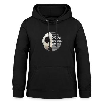 stolzer Fußball Trainer Fußballtrainer Fußballer - Frauen Hoodie - Schwarz - Vorne - AI Model Female 172 light (172cm)
