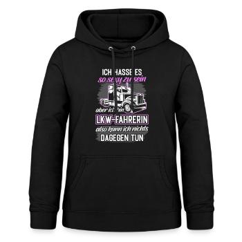 Truckerin LKW-Fahrerin Geschenk - Frauen Hoodie - Schwarz - Vorne - AI Model Female 172 light (172cm)