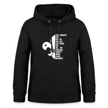 Pfadfinder Gesetze - Frauen Hoodie - Schwarz - Vorne - AI Model Female 172 light (172cm)