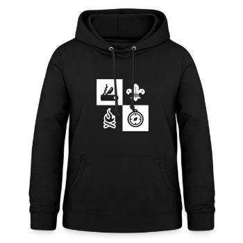 Scouts Boy Scouts - Sweat à capuche Femme - noir - Devant - AI Model Female 172 light (172cm)
