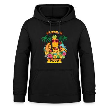 Pineapple Pizza Hawaiian Pizza Pineapple On Pizza - Frauen Hoodie - Schwarz - Vorne - AI Model Female 172 light (172cm)
