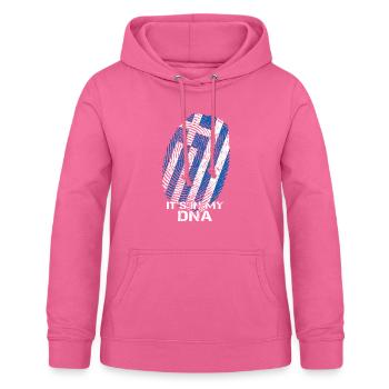 La Grèce est dans mon ADN - Sweat à capuche Femme - rose - Devant - AI Model Female 172 light (172cm)