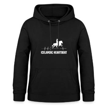 Islandpferd - Frauen Hoodie - Schwarz - Vorne - AI Model Female 172 light (172cm)