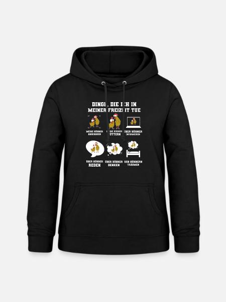 Huhn Hühner Hühnerstall Geschenk - Frauen Hoodie - Schwarz