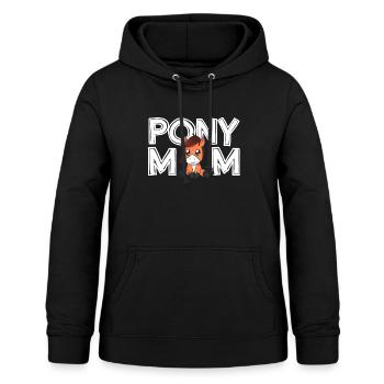 Cadeau de fête des mères poney maman poney maman dames - Sweat à capuche Femme - noir - Devant - AI Model Female 172 light (172cm)