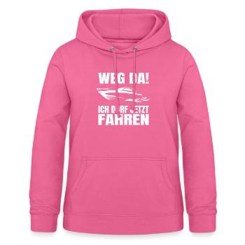 Boot Bootsführerschein Bestanden Weg Da! Kapitän - Frauen Hoodie - Pink - Vorne - AI Model Female 172 light (172cm)