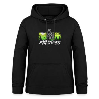 Motocross Motorcross Motocross motocross cadeau - Sweat à capuche Femme - noir - Devant - AI Model Female 172 light (172cm)