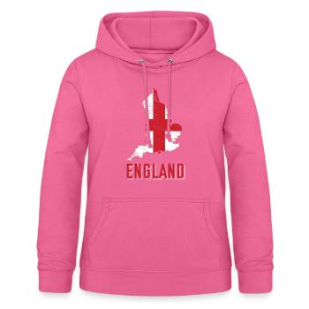 Angleterre - Sweat à capuche Femme - rose - Devant - AI Model Female 172 light (172cm)