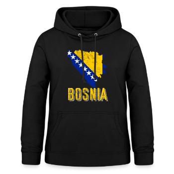 Bosnien Fan - Frauen Hoodie - Schwarz - Vorne - AI Model Female 172 light (172cm)