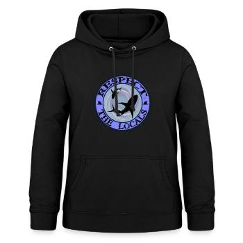 Respectez le requin local - Sweat à capuche Femme - noir - Devant - AI Model Female 172 light (172cm)