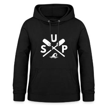 SOUPER - Sweat à capuche Femme - noir - Devant - AI Model Female 172 light (172cm)