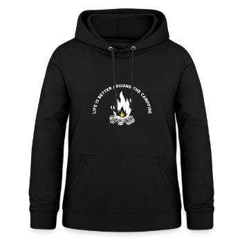 Pfadfinder Lagerfeuer - Frauen Hoodie - Schwarz - Vorne - AI Model Female 172 light (172cm)