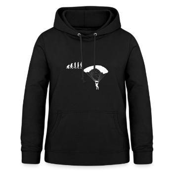 Evolution Fallschirmspringen Skydiver - Frauen Hoodie - Schwarz - Vorne - AI Model Female 172 light (172cm)