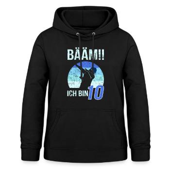 Bääm Ich Bin 10 Jahre Geburtstag Feiern - Frauen Hoodie - Schwarz - Vorne - AI Model Female 172 light (172cm)