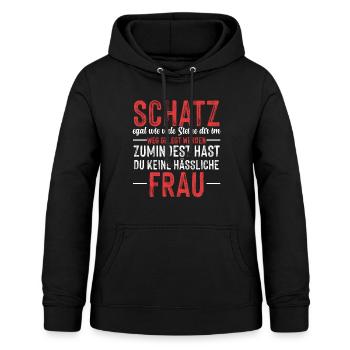 Schatz Frau Ehe Partner Valentinstag Geschenk - Frauen Hoodie - Schwarz - Vorne - AI Model Female 172 light (172cm)
