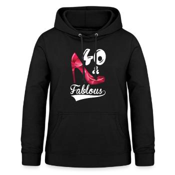 40 und fabelhaft 40 Geburtstag 40 Jahre - Frauen Hoodie - Schwarz - Vorne - AI Model Female 172 light (172cm)