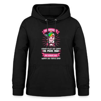 Cadeau de soignant - Sweat à capuche Femme - noir - Devant - AI Model Female 172 light (172cm)