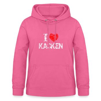 Ich liebe Kacken - Frauen Hoodie - Pink - Vorne - AI Model Female 172 light (172cm)