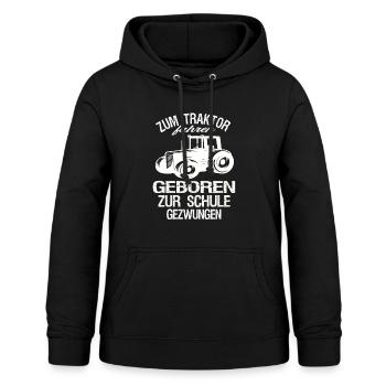 Landwirt mit Bauernhof - Frauen Hoodie - Schwarz - Vorne - AI Model Female 172 light (172cm)