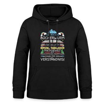 Lesen Leseratte Bücherwurm Geschenkidee - Frauen Hoodie - Schwarz - Vorne - AI Model Female 172 light (172cm)