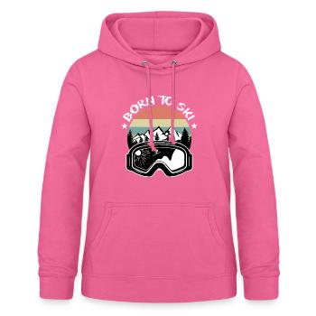 Born To Ski - Sjifahren Skifahrer Piste Après Ski - Frauen Hoodie - Pink - Vorne - AI Model Female 172 light (172cm)