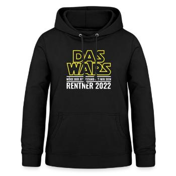 Rentner 2022 Ruhestand Rente - Frauen Hoodie - Schwarz - Vorne - AI Model Female 172 light (172cm)