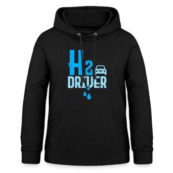 H2 Hydrogène Hydrogène Auto Mobile - Sweat à capuche Femme - noir - Devant - AI Model Female 172 light (172cm)