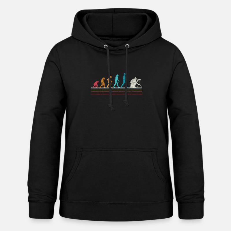 Fotograf Evolution - Frauen Hoodie - Schwarz