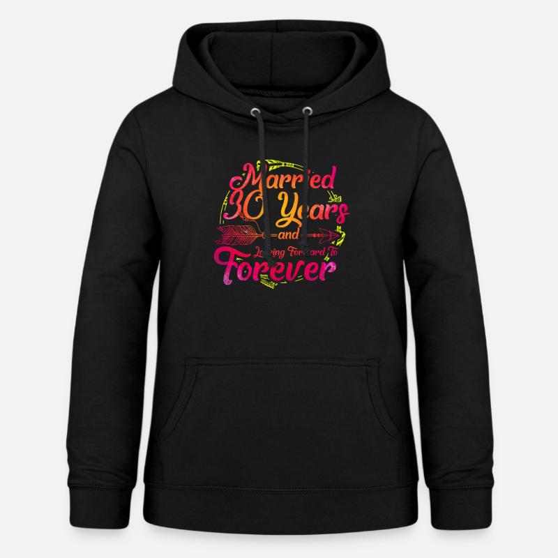 30e anniversaire de mariage - Sweat à capuche Femme - noir