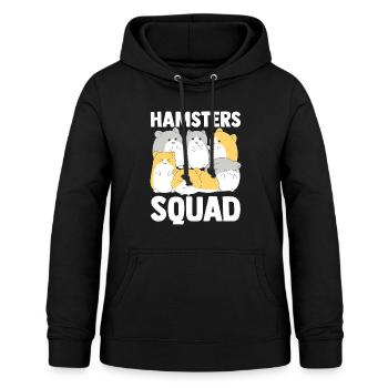 Hamsters Hamsters Hamsters amateurs de hamsters - Sweat à capuche Femme - noir - Devant - AI Model Female 172 light (172cm)