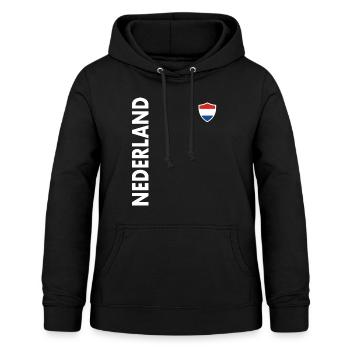 Drapeau de football Pays-Bas - Sweat à capuche Femme - noir - Devant - AI Model Female 172 light (172cm)