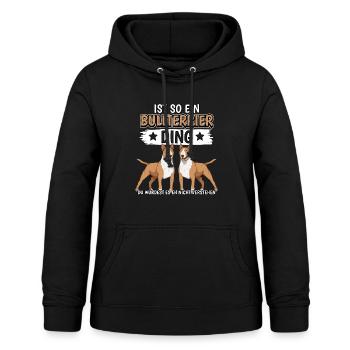 Bullterrier Ist so ein Bullterrier Ding - Frauen Hoodie - Schwarz - Vorne - AI Model Female 172 light (172cm)