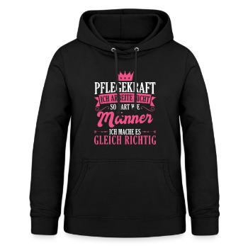 Pflegekraft Pflegepersonal Pflegekräfte Geschenk - Frauen Hoodie - Schwarz - Vorne - AI Model Female 172 light (172cm)
