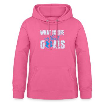 Football Dicton drôle - Sweat à capuche Femme - rose - Devant - AI Model Female 172 light (172cm)