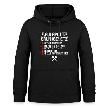 Ruhrpott Grundgesetz Ruhr Ruhrgebiet - Frauen Hoodie - Schwarz - Vorne - AI Model Female 172 light (172cm)
