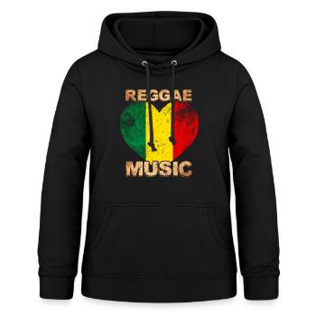 Reggae Musik - Frauen Hoodie - Schwarz - Vorne - AI Model Female 172 light (172cm)