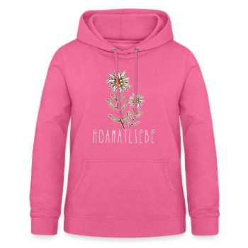 Alpen Edelweiß Hoamatliebe Schweiz Österreich - Frauen Hoodie - Pink - Vorne - AI Model Female 172 light (172cm)