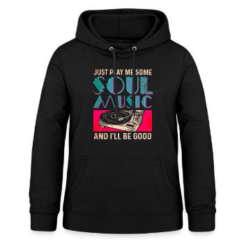 Soul Musik - Frauen Hoodie - Schwarz - Vorne - AI Model Female 172 light (172cm)