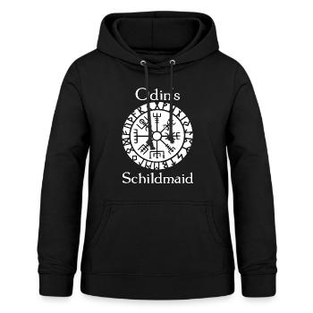 Odin Schildmaid Wikinger Runen Geschenk - Frauen Hoodie - Schwarz - Vorne - AI Model Female 172 light (172cm)