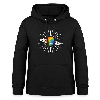 Le monde est Gay CSD Pride Month - Sweat à capuche Femme - noir - Devant - AI Model Female 172 light (172cm)