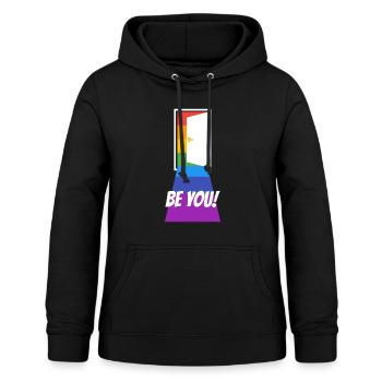 Soyez gay CSD Pride Month - Sweat à capuche Femme - noir - Devant - AI Model Female 172 light (172cm)