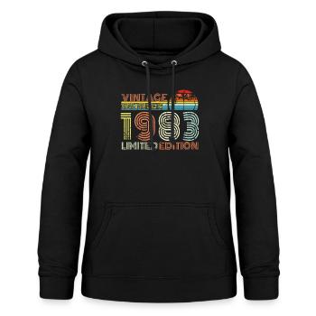 Oktober 1983 Jahrgang Geschenk - Frauen Hoodie - Schwarz - Vorne - AI Model Female 172 light (172cm)