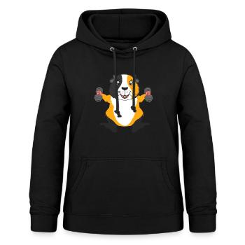 Cochons d’Inde Fitness Bodybuilding Gym - Sweat à capuche Femme - noir - Devant - AI Model Female 172 light (172cm)