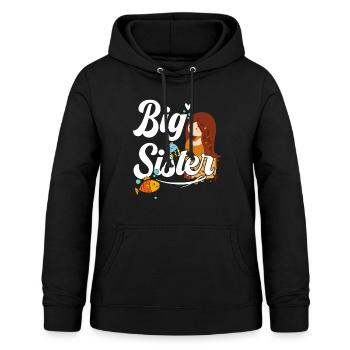 Große Schwester Big Sis - Frauen Hoodie - Schwarz - Vorne - AI Model Female 172 light (172cm)