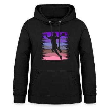 Echte Mädchen spielen Handball - Frauen Hoodie - Schwarz - Vorne - AI Model Female 172 light (172cm)